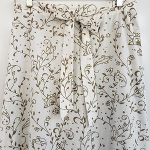 HEART MOON STARS White Skirt Olive/Dark Khaki Vine